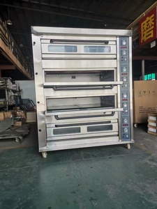 Industrial Four 4 Deck 16 Bandeja Comercial Gas Cubierta eléctrica Horno Capacidad 4 Capas 4 escritorios 16 bandeja Pan Hornear Panadería Horno Pan - Product Image 4