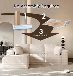 Divano Modulare in Schiuma Compressa di Qualità per Esportazione, Senza Necessità di Montaggio, per Soggiorno - Product Image 6