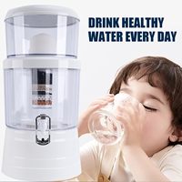 Seau de purification d'eau manuel grande capacité, filtration 5 étapes, autonettoyant, élimination du chlore et des métaux lourds, eau potable sécurisée