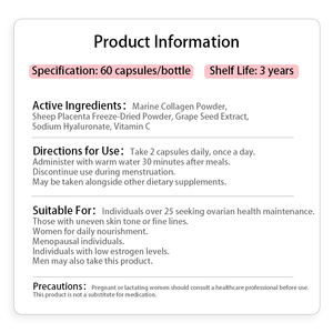 Perseek OEM Extracto de <span class=keywords><strong>Placenta</strong></span> de Oveja para el Cuidado de la Salud, Grado Cosmético, 60 Tabletas, Certificado ISO 9001, Suplemento para el Cuidado de la Piel para Adultos - Product Image 2