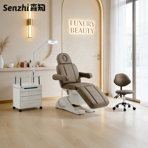 Meja Pijat Modern Terbaru yang Dapat Disesuaikan Warna Coklat Tempat Tidur Teknisi Bulu Mata Elektrik Tempat Tidur Klinik Estetika Perabot Salon Kecantikan 190*83*66cm * - Product Image 1