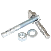 Ancre à coin en acier inoxydable, boulon d'expansion, boulon traversant pour l'installation des systèmes MEP, CVC, d'incendie, de plomberie et d'électricité