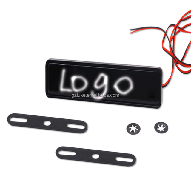Wholesale Long Frame LED Emblem Badge Car Exterior Accessories with Luminous Light Custom Front Grill Logo