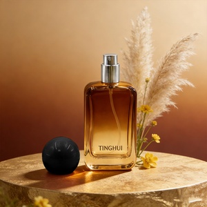 Envase de Perfume de Vidrio Cuadrado de Lujo de 30ml 50ml con Logotipo Personalizado de Fábrica, Envase Cosmético Vacío con Tapa Esférica - Product Image 4