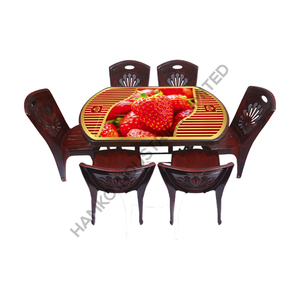 Eco-Flex Bangladesh Dining Elegance Tables à manger ovales en plastique personnalisées Fusion parfaite du style, de la durabilité et de l'abordabilité - Product Image 2