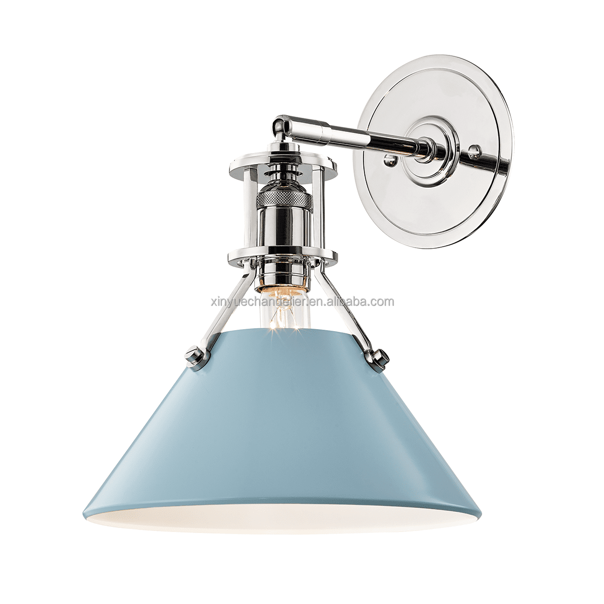 Polished Stainless Steel+Blue