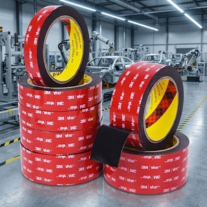 Nastro Adesivo Bifacciale Personalizzato 1.1mm <span class=keywords><strong>3m</strong></span> VHB 5952, <span class=keywords><strong>Rotolo</strong></span> 12mm X <span class=keywords><strong>3m</strong></span>, Nastro Adesivo Acrilico Nero <span class=keywords><strong>3m</strong></span> 5952 VHB - Product Image 1