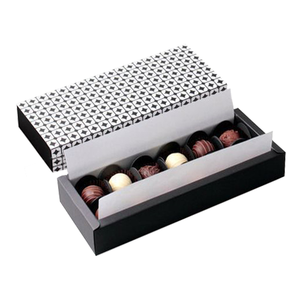 Caja de chocolate de papel personalizada de fábrica, juego de regalo de dulces, caja de embalaje con blíster dorado y bolsa para regalar - Product Image 4