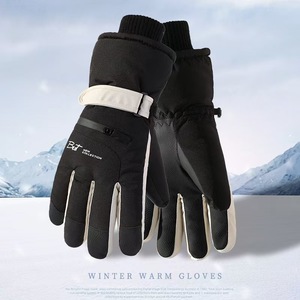 Guantes de Esquí para Mujer, Forrados de Algodón, Impermeables, Dedos Completos, Pantalla Táctil, Antideslizantes, para Todas las Estaciones, Invierno, Nieve, Deportes al Aire Libre - Product Image 5