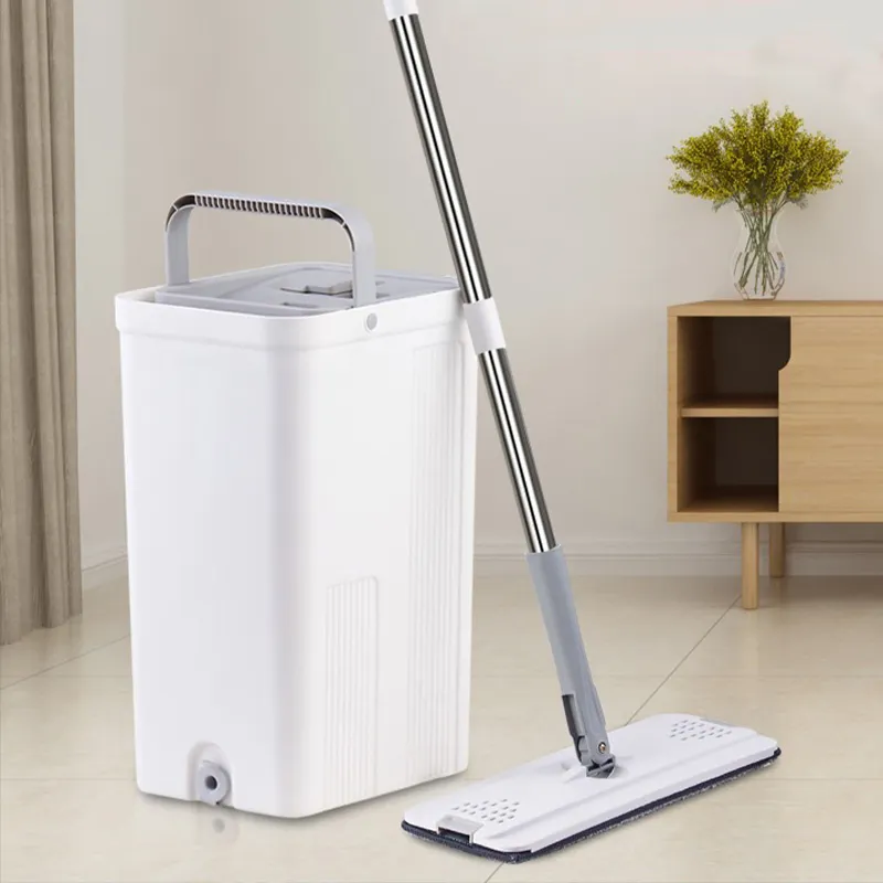 Reinigungs zubehör Magic Cleaning Mops Freihand-Mikro faser mopp mit Eimer Flat Squeeze Spray Mop Home Küchen boden