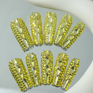 Presse à Offre Spéciale sur ongles <span class=keywords><strong>grossiste</strong></span> 100% ongles en acrylique faits à la main prix usine style personnalisé en gros - Product Image 5