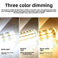 Ampoule LED en forme de maïs, résidentielle, culot E27/E14, lampe à économie d'énergie, tricolore (3000K/4000K/6000K), IRC 90+, garantie 3 ans