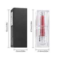 Lápiz Labial de Dos Tonos, Sin Logotipo, Resistente al Agua y al Sudor, Rojo Oscuro-Marrón, Doble Punta, Degradado, Maquillaje de Labios, 3.8g, Vanguardista, Estilo INS