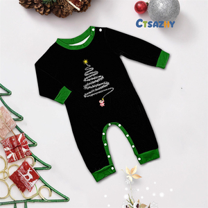2025 noël famille correspondant pyjamas quatre <span class=keywords><strong>personnes</strong></span> ensemble feux d'artifice imprimer vert <span class=keywords><strong>Plaid</strong></span> noir vêtements de détente - Product Image 5