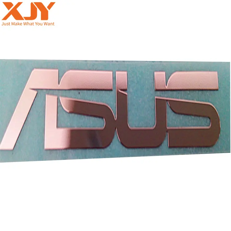 XJY Metall-Logo-Aufkleber metallische Etikette Aufkleber Gold Silber durchsichtig individuell schwarz wasserdicht galvanisch geformter Nickel-3D-Aufkleber