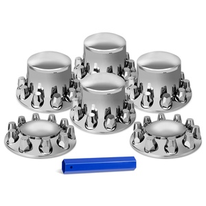 Couvercle d'essieu de roue de camion en plastique ABS couvercle avant arrière avec 10 goujons adaptés pour 22.5 pouces - Product Image 2