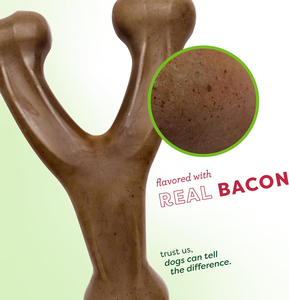 Juguete de Hueso de Nailon Resistente de Grado Alimenticio para Perros Mordedores Agresivos, con Sabor a Tocino, Pollo, Carne, Cacahuete y Madera - Product Image 2
