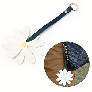 Faux Sun <b>Keyring</b> Purse Backpack Accessory Daisy Leather Bag Flower Fashion Charm - Product Image 1