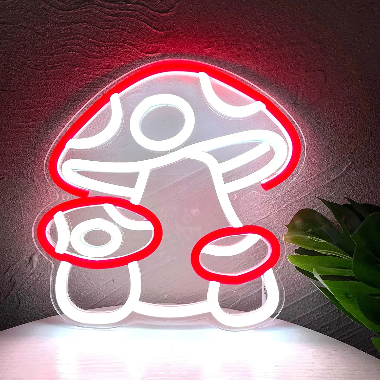 Brightly LED Neon Signs Mushroom Lamp Sign For Party Bedroom Wall Decoration
