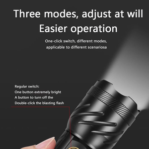 Linterna Led táctica de aleación de aluminio superbrillante, lámpara de acampada recargable por <span class=keywords><strong>USB</strong></span> de largo alcance de 1KM, linterna de caza de 3000lm - Product Image 4