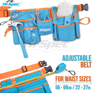 Ceinture à outils bleue de 16 pièces pour enfants et outils à main de réparation <span class=keywords><strong>en</strong></span> métal véritable OEM ODM Home Tool Kit Set with Hard Case for Kids - Product Image 2
