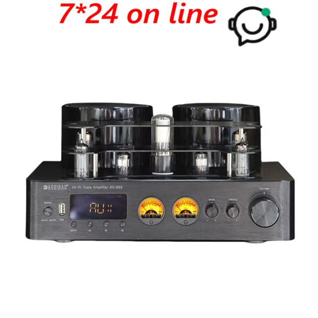 AV889 High-End Tube Hi-Fi Class a Stereo Amplifier with 2.1 Channel USB Lossless Audio Support Optical/Coaxial Digital Inputs