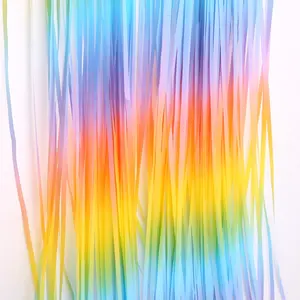 Hanging Wedding Decoration Sequin Metallic Tinsel 1メートルX 2メートルRainbow Birthday Party Door Window Backdrop Fringe Foil Curtain