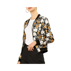 Chaqueta Bomber de satén para mujer 2025 con forro de nailon logotipo personalizado cortavientos de invierno de alta calidad moda de otoño al por mayor - Product Image 1