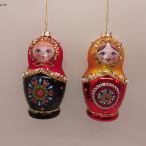 Mini Matrioske in Vetro Impilabili per Bambini, Stile Tradizionale Estivo con Immagini di Vita di Campagna, Giocattoli per Neonati - Product Image 1