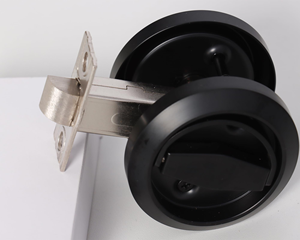 Kunci Pintu Tersembunyi Stainless Steel Hitam Bulat Deadbolt Tersembunyi Kunci Pintu Depan Kunci Pintu Lipat Gagang Pintu Lipat Tanpa Kunci - Product Image 6