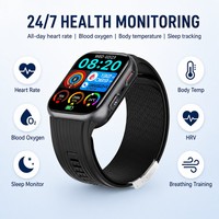 Montre connectée 2026 TK67 étanche avec suivi sportif, pompe à air latérale, sac d'air, ECG, température corporelle et HRV