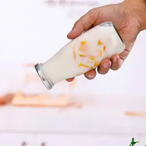 Garrafa de vidro para leite 200ml, frasco de vidro transparente para leite, vintage, 250ml/500ml/1000ml