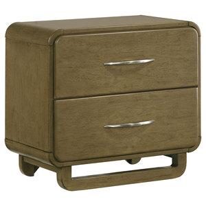 Tully Nutmeg 2-<b>drawer</b> Nightstand Wood <b>Storage</b> <b>Drawer</b> Bedroom Furniture - Product Image 2