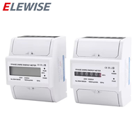 Meter Energi Fasa Tunggal DDS Mini LCD Display untuk Rumah Tangga 230V 50/60Hz DIN Rail Baru Pengukur Kilo Watt Jam Kelas Akurasi 1