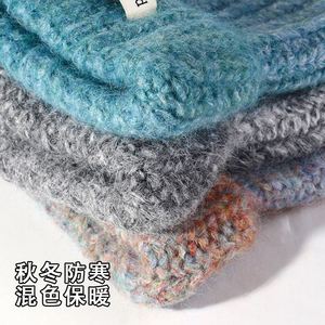 Gorro de piel de invierno cálido para mujer al por mayor, gorros de punto con bonitos gorros de mohair elásticos cuadrados con orejas - Product Image 4
