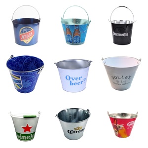 Custom Logo Party Drink Cooler Eco-Friendly <b>Plastic</b> Round 5L Beer Wine for Ice Bucket - Product Image 4