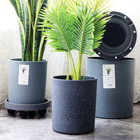 Grand pot d'arbre artificiel en plastique PP durable, style classique, pour jardin et extérieur, pot de fleurs, décoration intérieure, suspendu ou sur pied