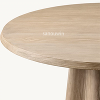 Ensemble de table à manger en bois de chêne massif moderne et de chaises à dossier en tissu, durable et confortable pour les salles à manger à domicile