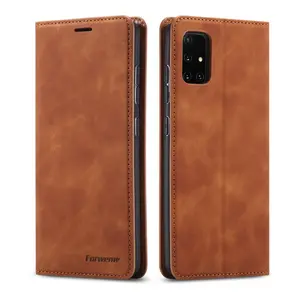 Forwenw – housse portefeuille de luxe pour Samsung A02S M02 A21S A71 A51 A91 A81 Note 10 S10 Lite M80 M60 A71 A51 TPU Flip PU étui en cuir