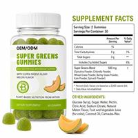 Gummies Super Greens OEM/ODM - Bien-être quotidien pour adultes, poudre de légumes, soutien énergétique et beauté, 60 gummies par bouteille