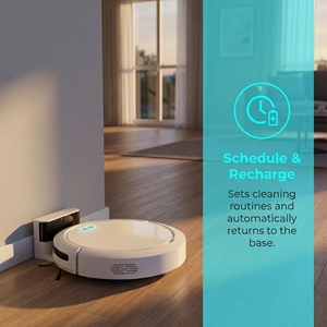 หุ่นยนต์ดูดฝุ่น รุ่นใหม่ล่าสุด แรงดูด 2700pa สำหรับใช้ในบ้านและโรงแรม - Product Image 2