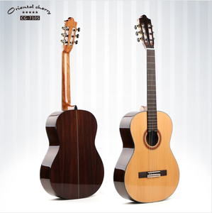 Guitarra Clásica Cherry CG-710S-39 de 39 Pulgadas, Tapa de Cedro Sólido de Alta Calidad, Color Natural Acústico, ABS de Alto Brillo - Product Image 1