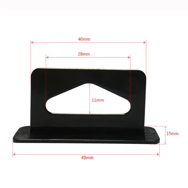 49mm*15mm black plastic euro hole hooks packing hanger display hook for box package