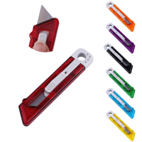 Couteau de sécurité en acier inoxydable 304 de 3,9 pouces à ouverture automatique par ressort, multicolore au choix, ouvre-boîte en plastique pour la vente en gros