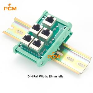 Module de carte PCB 35 mm pour <span class=keywords><strong>rail</strong></span> <span class=keywords><strong>DIN</strong></span>, convertisseur vertical réseau 5 voies RJ45 8P8C pour armoire de commande et panneau de distribution - Product Image 4