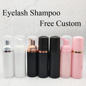 Champú para pestañas Venta al por mayor Color beige Champú para pestañas suaves y cepillo Paraben Botellas de plástico vacías Champú para pestañas - Product Image 4