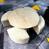 Table basse multifonctionnelle en bois massif de style moderne, design minimaliste, meubles de salon, petit appartement