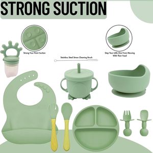 Juego de alimentación para bebés personalizado, más vendido, vajilla de silicona de 0 a 12 meses, libre de BPA, regalo con diseños de cangrejos, conejos y ardillas - Product Image 3
