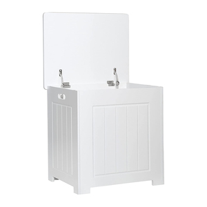 Nouveau design blanc Meuble sous-vasque moderne flottant et mural au-dessus des toilettes avec rangement - Product Image 1