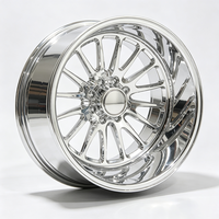 Jantes forgées chromées Viaol Truck Deep Dish 8x170 6x5.5 8x180 6x139.7 8x6.5 24x12 22x14 24x14 compatibles Ford F250 F350